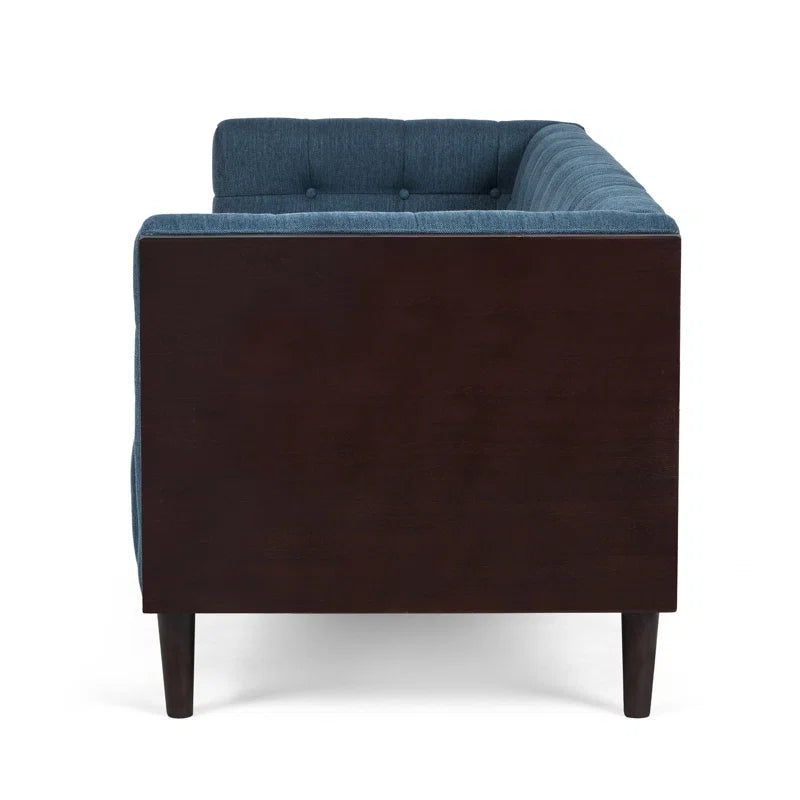 THE CASA ORO® Designer Sofa Set: 3 - Piece Stylish and Comfortable Living Room Set(Blue Polyester)