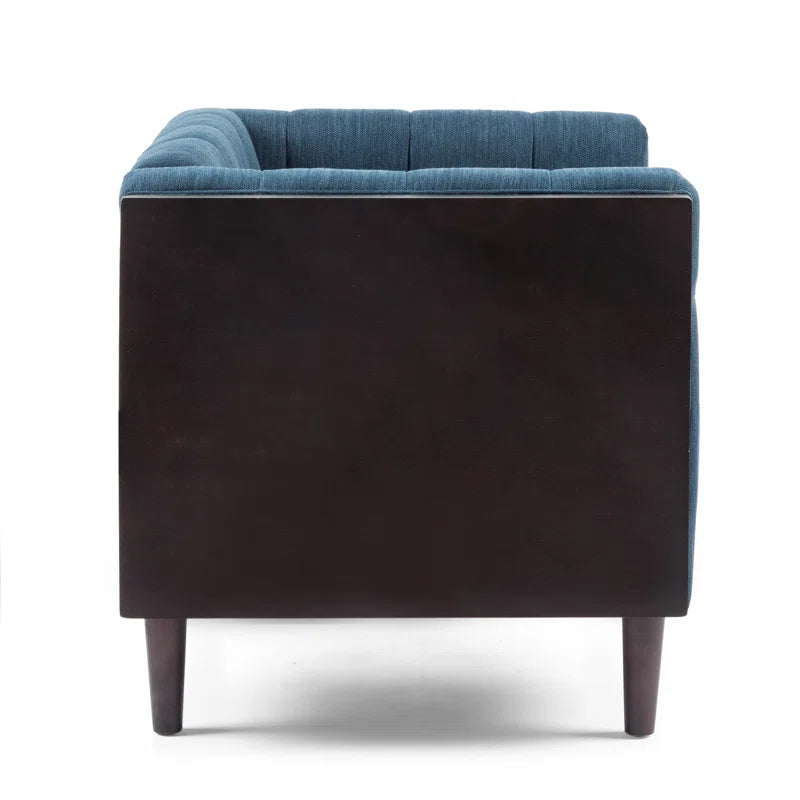 THE CASA ORO® Designer Sofa Set: 3 - Piece Stylish and Comfortable Living Room Set(Blue Polyester)