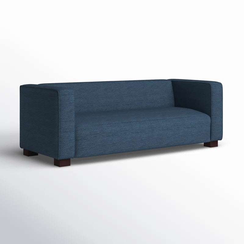 THE CASA ORO® 74'' Upholstered Loveseat Modern Style Office Sofa Solid and Wood Frame(Navy Blue Polyester)