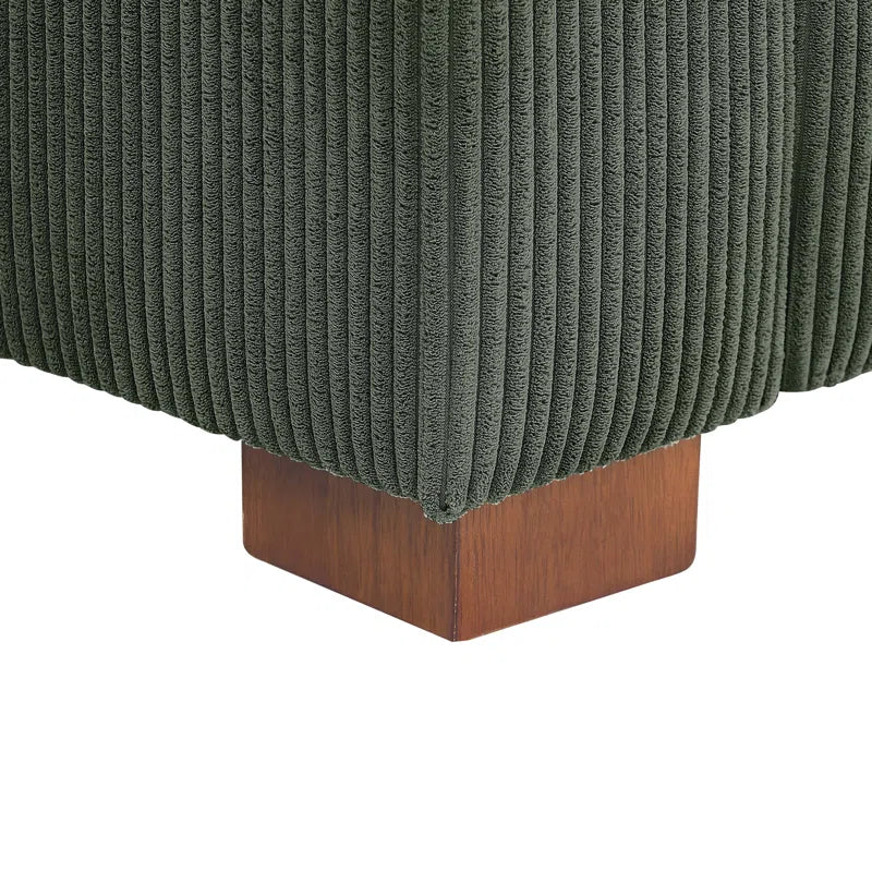 7 Seater Sofa: 7-Pieces Modular Corduroy Sectional Sophisticated Blend Sofa Bed(Green Corduroy)