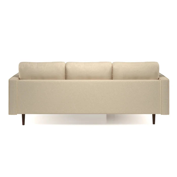 L-Shape Sectional Sofa: 84" Wide Reversible Sofa and Chaise Sectional(Beige Fabric)