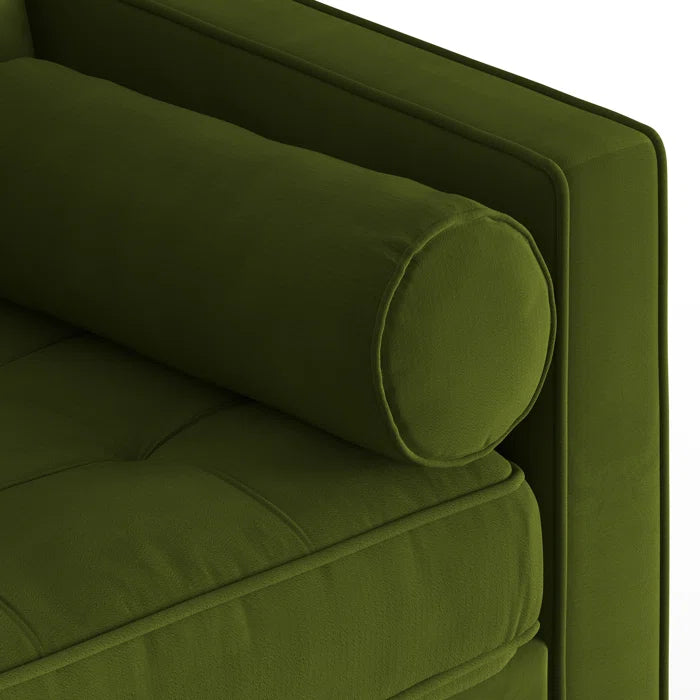 L-Shape Sectional Sofa: 84" Wide Reversible Sofa and Chaise Sectional(Bella Forest Performance Velvet)