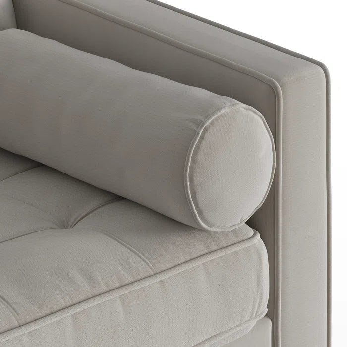 L-Shape Sectional Sofa: 84" Wide Reversible Sofa and Chaise Sectional(Bella Platinum Performance Velvet)