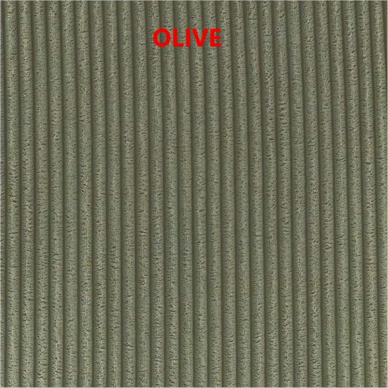 U-Shape Sectional Sofa: 9 - Piece Upholstered Sectional(Green Corduroy)