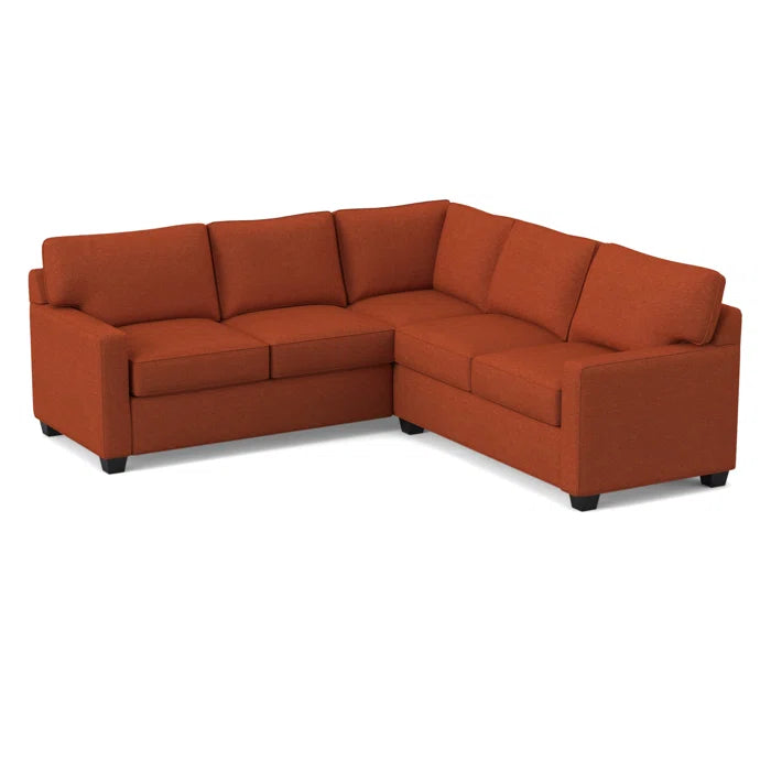 L-Shape Sectional Sofa: 90" Wide Symmetrical Corner Sectional(Antic Cinder)
