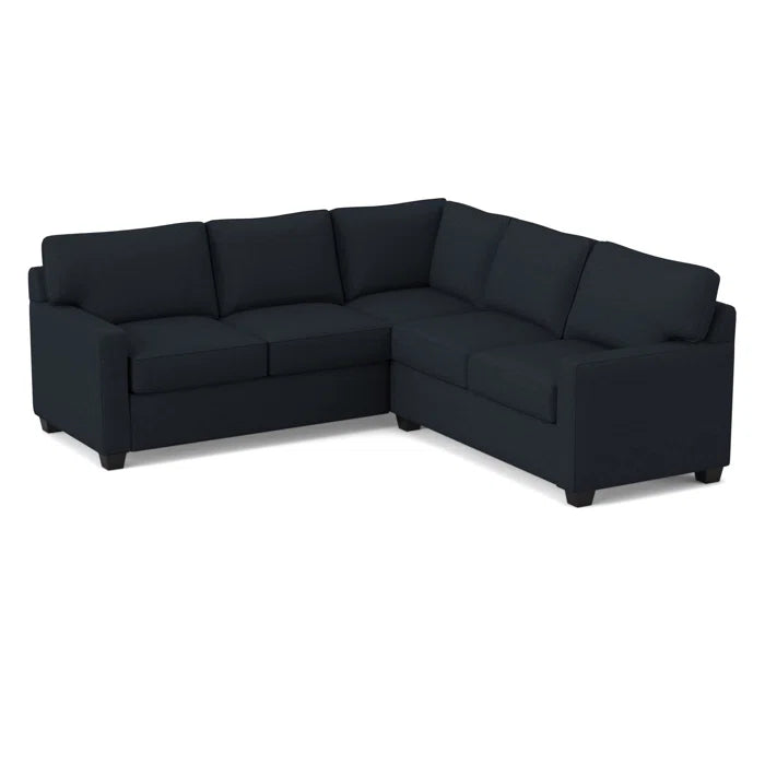 L-Shape Sectional Sofa: 90" Wide Symmetrical Corner Sectional(Antic Navy)