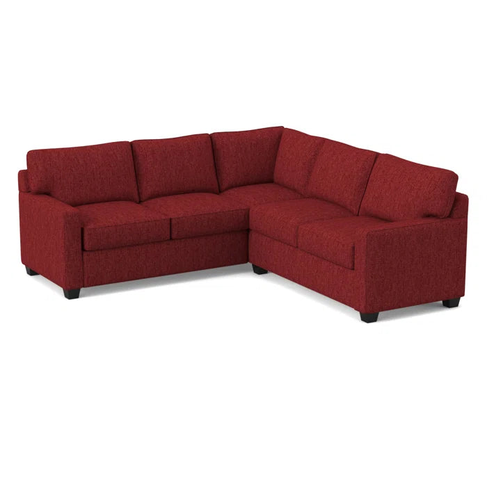 L-Shape Sectional Sofa: 90" Wide Symmetrical Corner Sectional(Dorset Cherry)