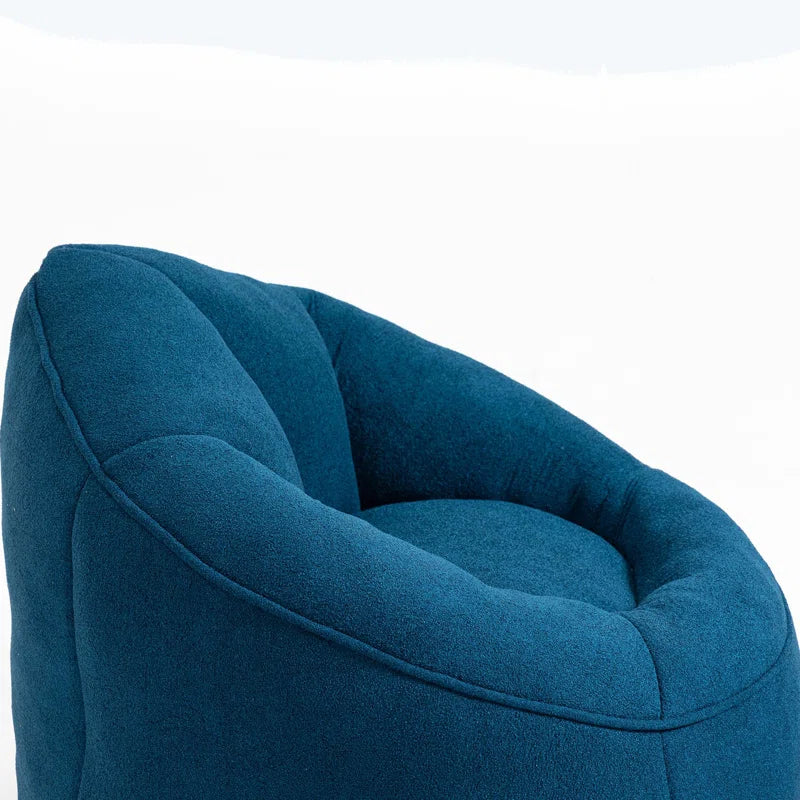 THE CASA ORO® Adult Material Bean Bag Sofa Chair with High Pressure Foam(Blue Microfiber)