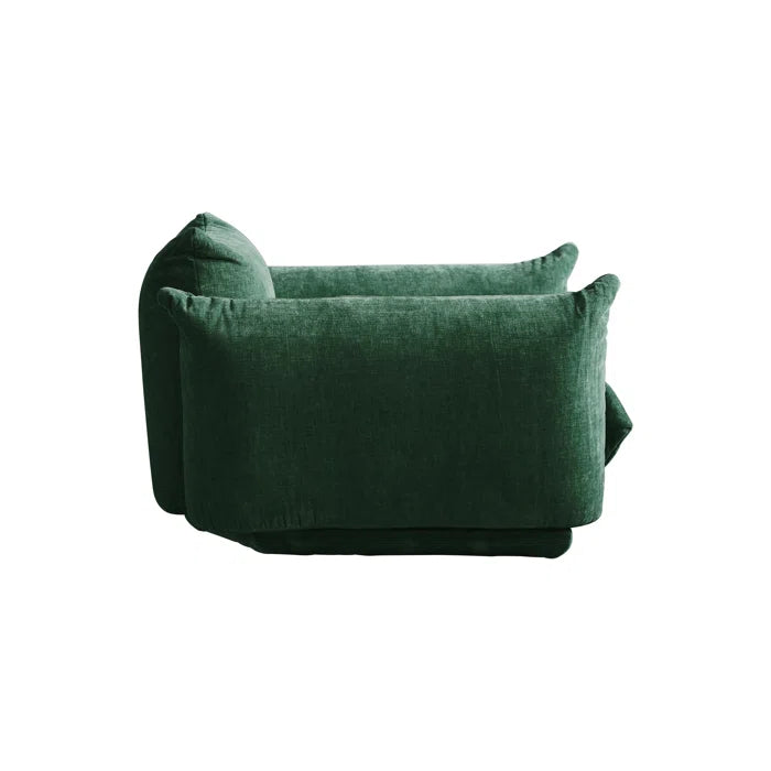 Sofa Chair : 50.39" Comfortable Chenilleyarn Fabric Sofa(Green Chenille)