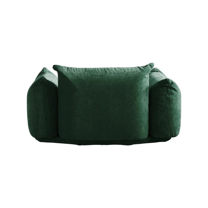 Sofa Chair : 50.39" Comfortable Chenilleyarn Fabric Sofa(Green Chenille)
