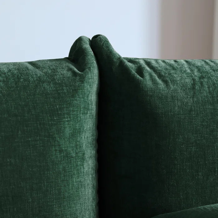 Sofa Chair : 50.39" Comfortable Chenilleyarn Fabric Sofa(Green Chenille)