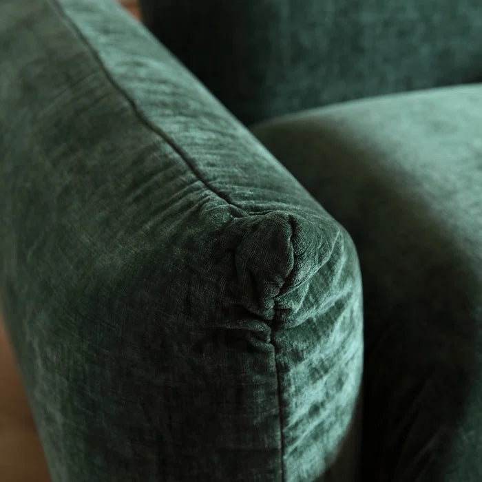 Sofa Chair : 50.39" Comfortable Chenilleyarn Fabric Sofa(Green Chenille)