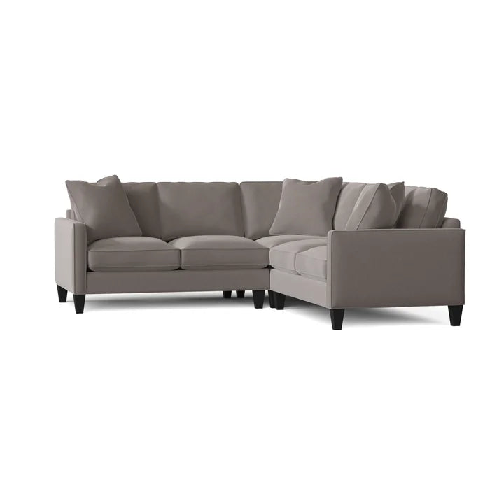 L-Shape Sectional Sofa: Contemporary Sectional Features Stylish with Petite Track Arms(Peyton Slate)