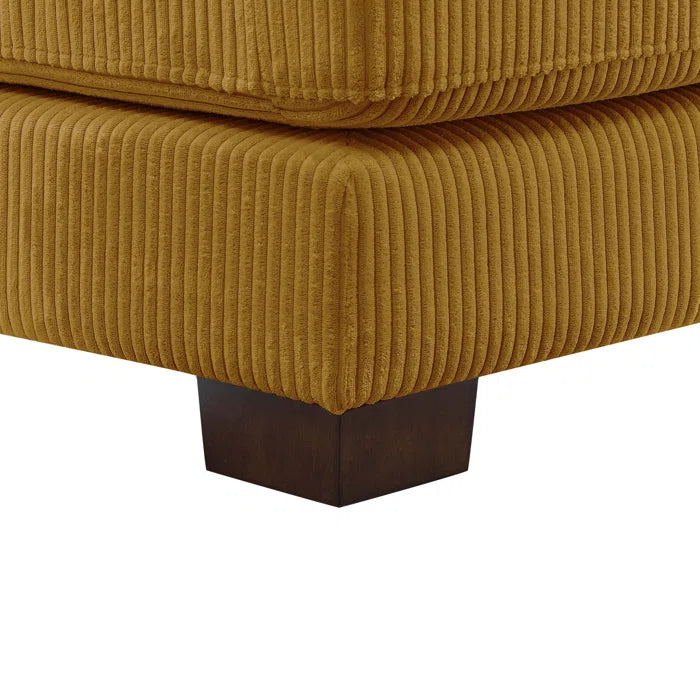 U- Shape Sectional Sofa: 7 - Piece 144" Wide Modular Corner Sectional(Ginger Corduroy)