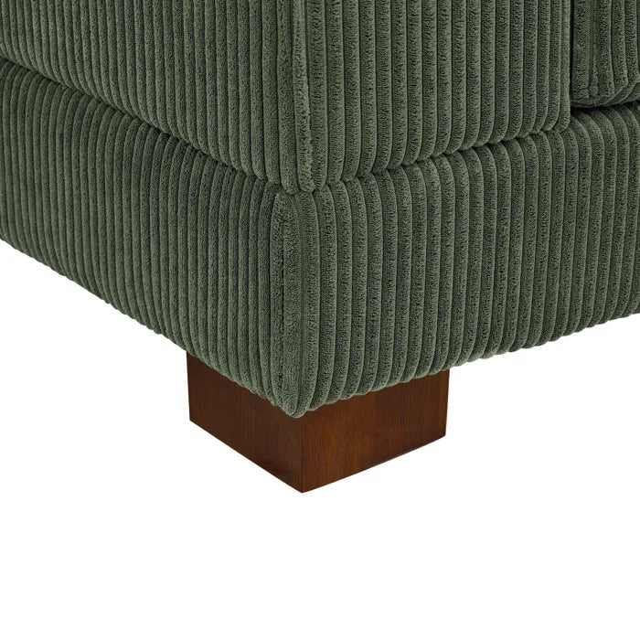U- Shape Sectional Sofa: 7 - Piece 144" Wide Modular Corner Sectional(Hunter Green Corduroy)