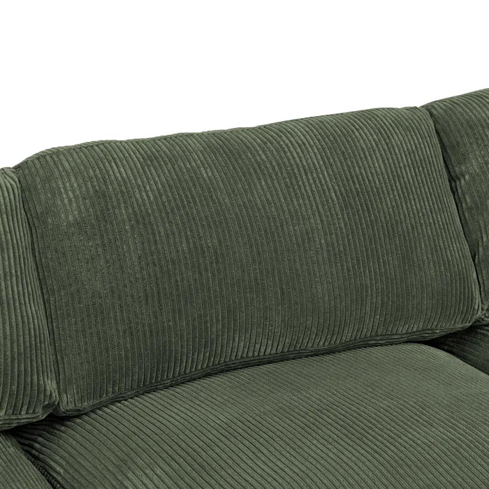 U- Shape Sectional Sofa: 7 - Piece 144" Wide Modular Corner Sectional(Hunter Green Corduroy)