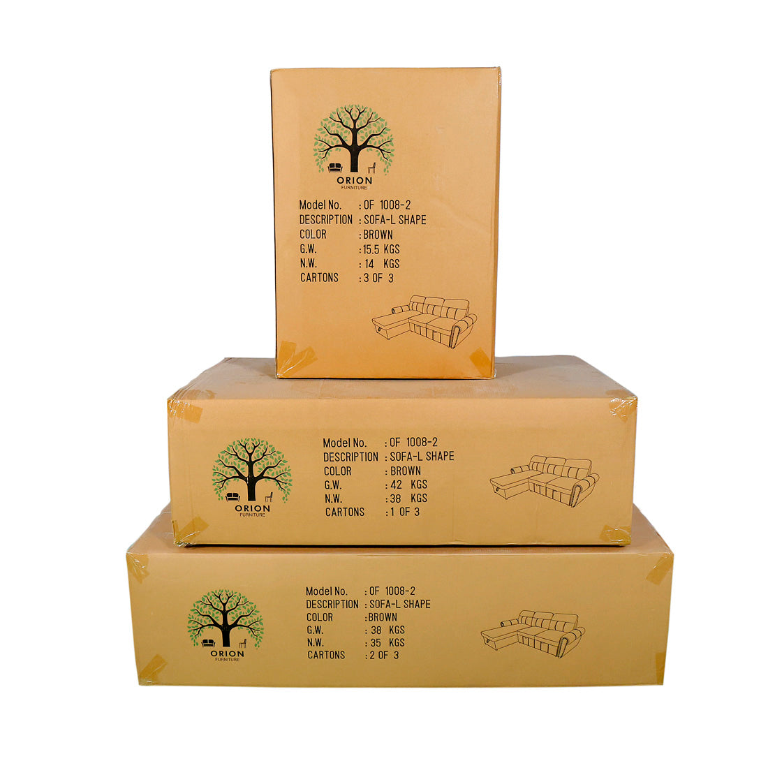 4 Seater Solid Wood Sofa Cum Bed with Storage- (Brown)