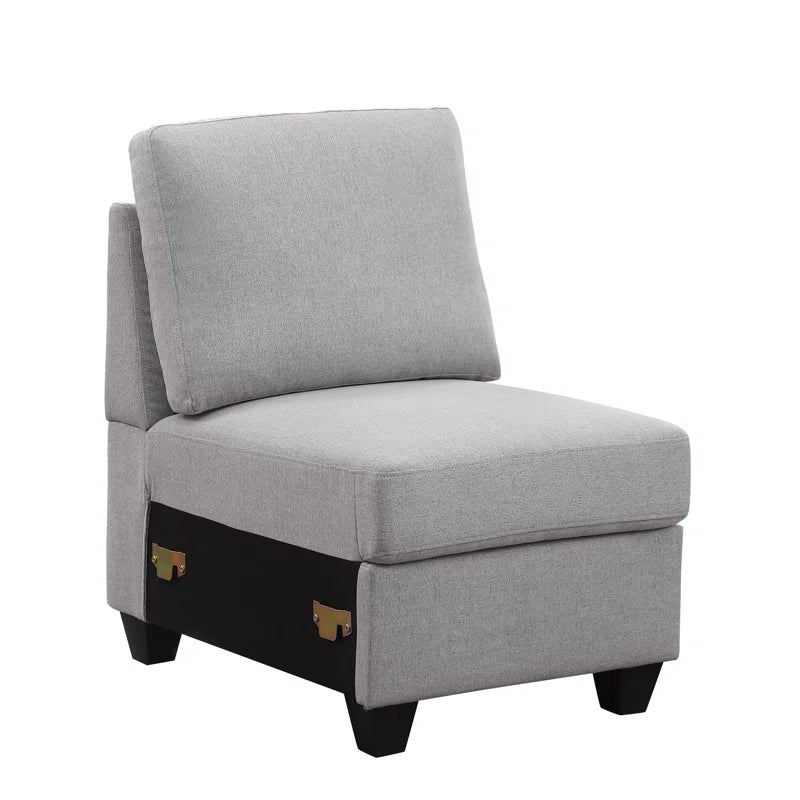 8 Seater Sofa: Modular Linen Reversible Corner Sectional Sofa for Living Room(Gray Linen)