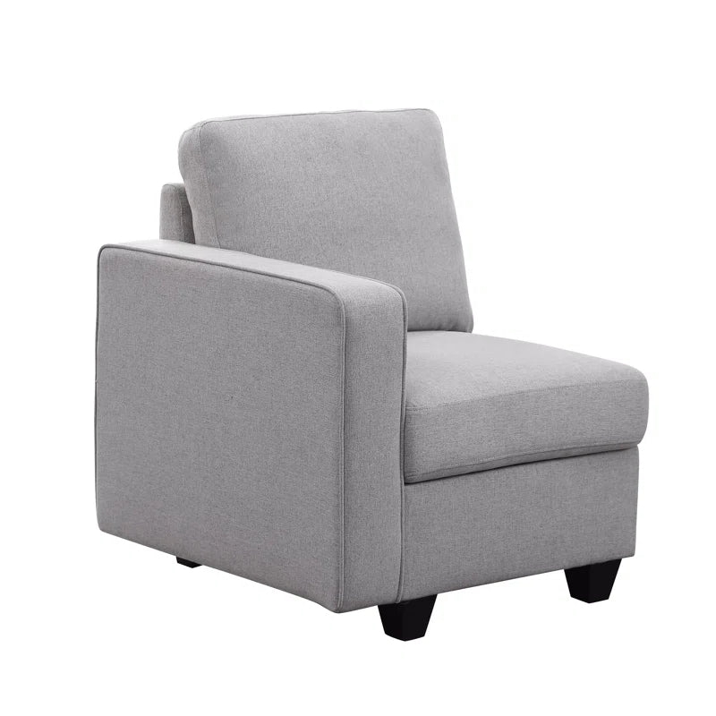 8 Seater Sofa: Modular Linen Reversible Corner Sectional Sofa for Living Room(Gray Linen)