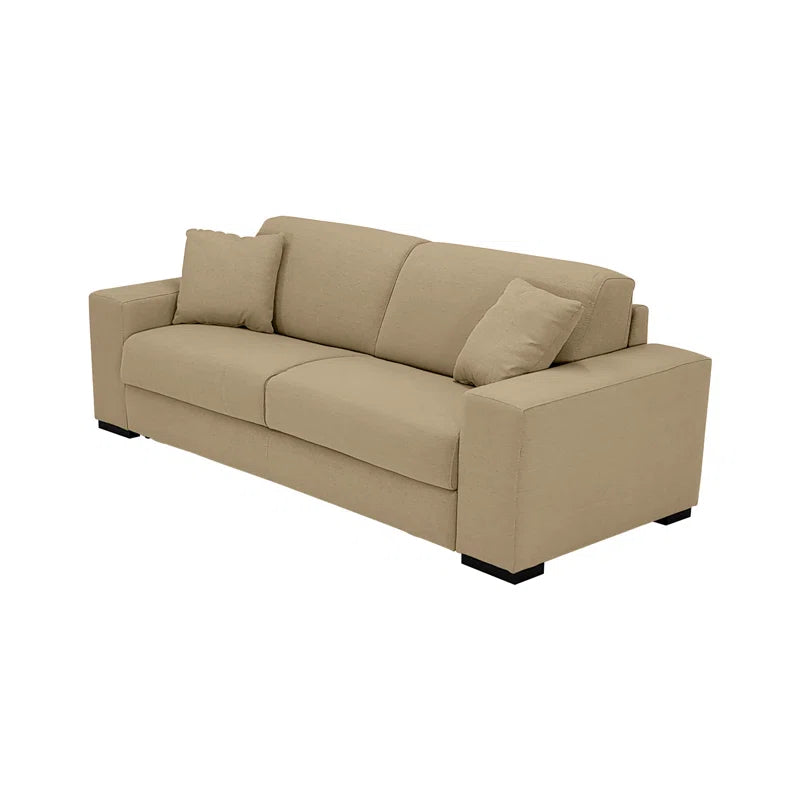 THE CASA ORO® Designer Sofa Set: 88" Queen Sofa Bed in Italian Stain and Abrasion-Resistant Performance Fabric(Camel)