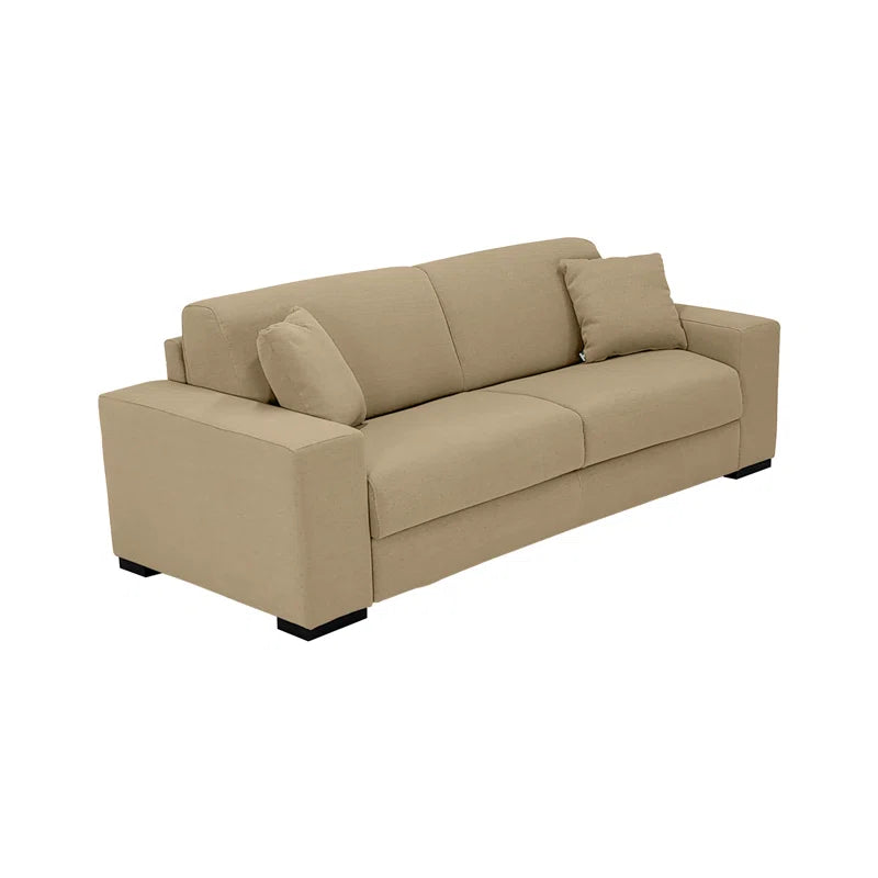 THE CASA ORO® Designer Sofa Set: 88" Queen Sofa Bed in Italian Stain and Abrasion-Resistant Performance Fabric(Camel)