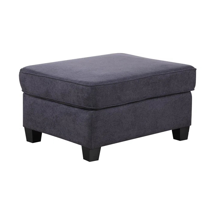 6 Seater Sofa: 136.35" Wide Reversible Modular Corner Sectional with Ottoman(Gray Polyester Blend)