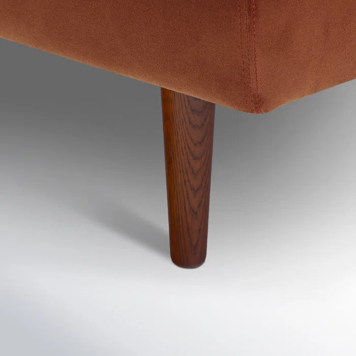 THE CASE ORO® 56" Upholstered Loveseat Mid-Century Office Sofa for Living Room(Stax Rust Performance Velvet)