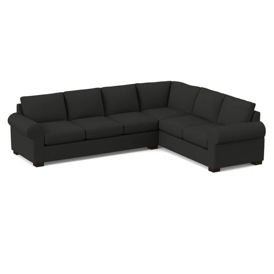 L-Shape Sectional Sofa: 119" Wide Sleeper Corner Sectional(Cardigan Coal)