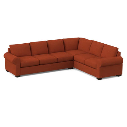 L-Shape Sectional Sofa: 119" Wide Sleeper Corner Sectional(Antic Cinder)