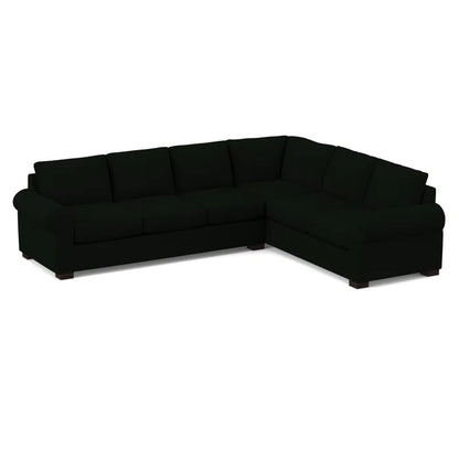 L-Shape Sectional Sofa: 119" Wide Sleeper Corner Sectional(Dorset Black)