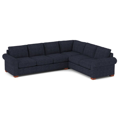 L-Shape Sectional Sofa: 119" Wide Sleeper Corner Sectional(Saylor Navy)