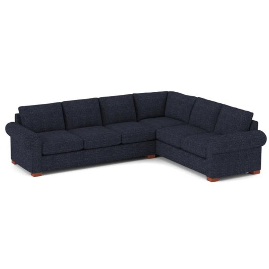 L-Shape Sectional Sofa: 119" Wide Sleeper Corner Sectional(Saylor Navy)