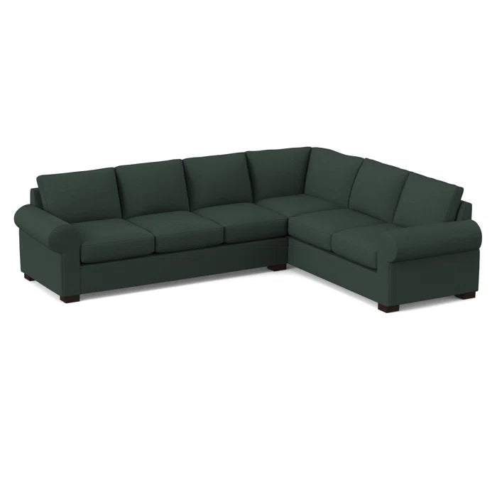 L-Shape Sectional Sofa: 119" Wide Sleeper Corner Sectional(Antic Slate)