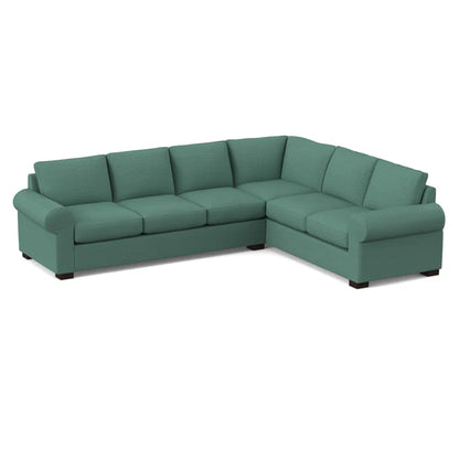 L-Shape Sectional Sofa: 119" Wide Sleeper Corner Sectional(Antic Lagoon)