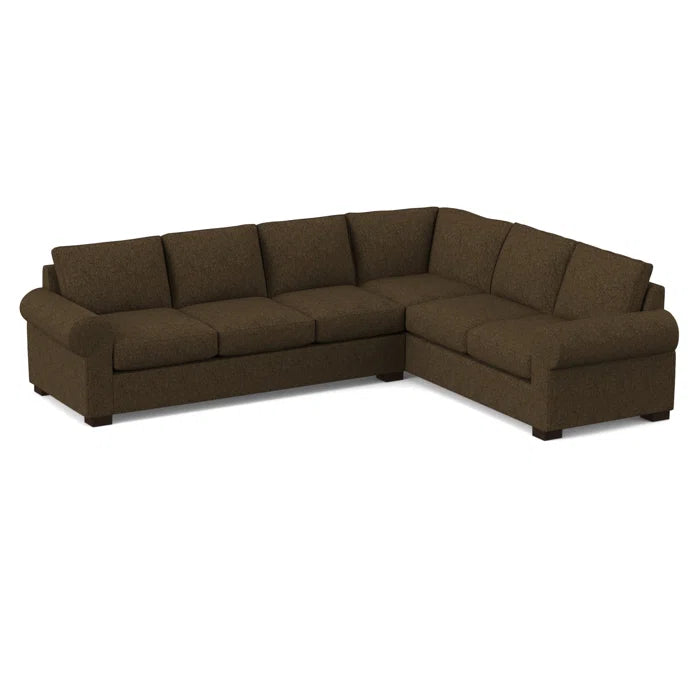 L-Shape Sectional Sofa: 119" Wide Sleeper Corner Sectional(Dorset Soda)