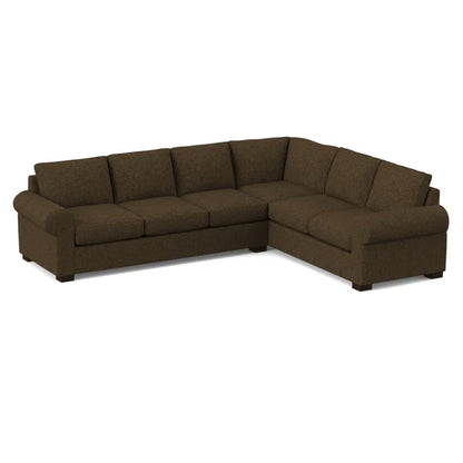 L-Shape Sectional Sofa: 119" Wide Sleeper Corner Sectional(Dorset Soda)