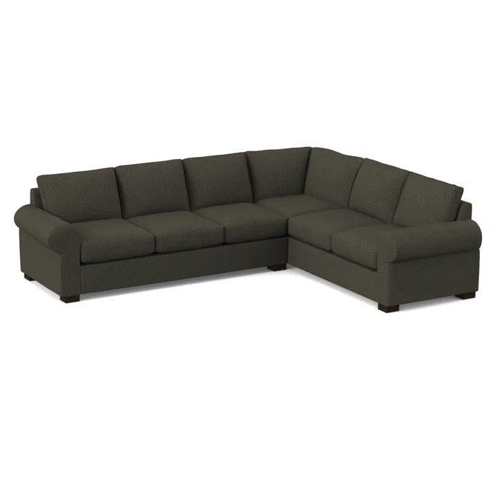 L-Shape Sectional Sofa: 119" Wide Sleeper Corner Sectional(Dorset Charcoal)