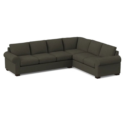 L-Shape Sectional Sofa: 119" Wide Sleeper Corner Sectional(Dorset Charcoal)