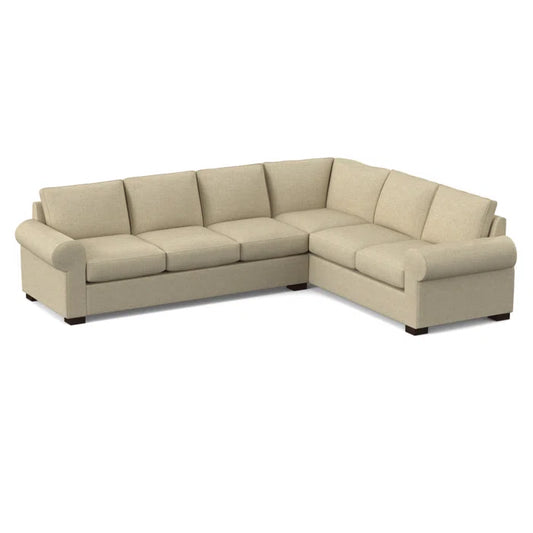 L-Shape Sectional Sofa: 119" Wide Sleeper Corner Sectional(Archetype Hemp)