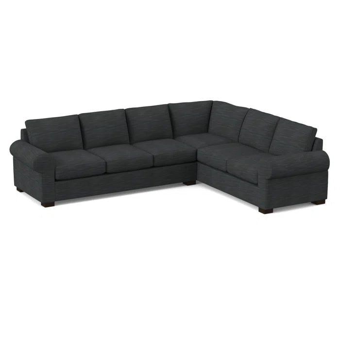 L-Shape Sectional Sofa: 119" Wide Sleeper Corner Sectional(Ridgecrest Midnight)