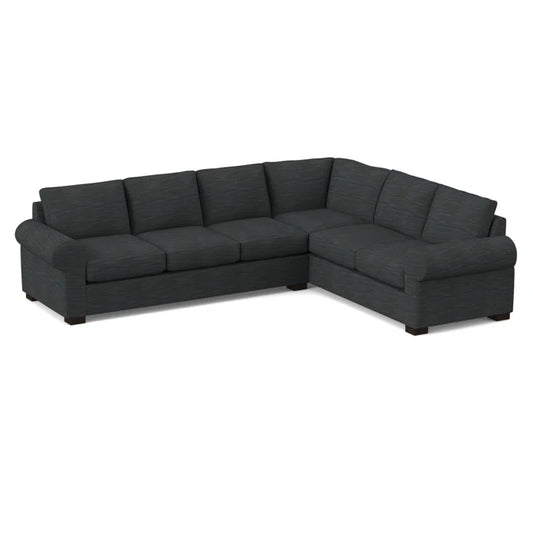 L-Shape Sectional Sofa: 119" Wide Sleeper Corner Sectional(Ridgecrest Midnight)