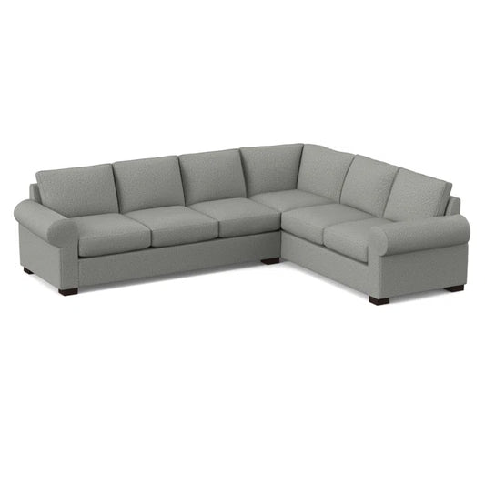 L-Shape Sectional Sofa: 119" Wide Sleeper Corner Sectional(Connelly Dove)
