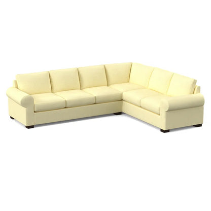 L-Shape Sectional Sofa: 119" Wide Sleeper Corner Sectional(Antic Shell)