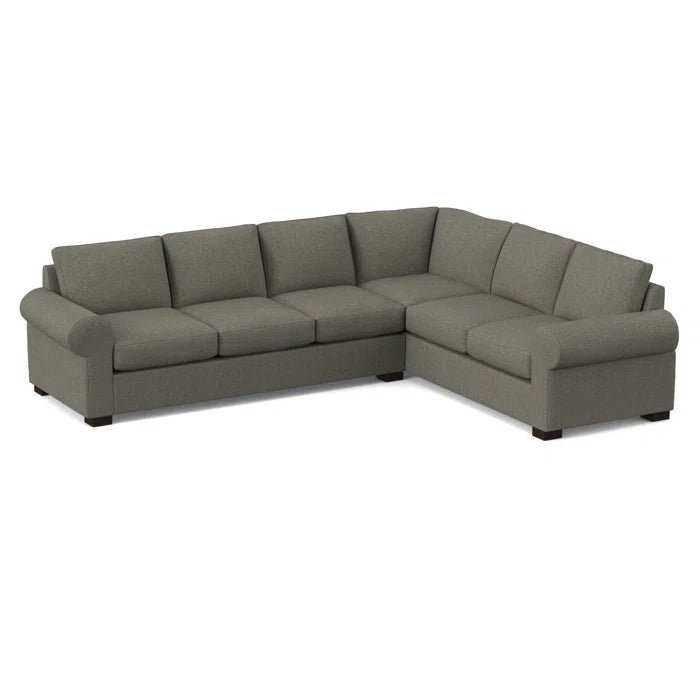 L-Shape Sectional Sofa: 119" Wide Sleeper Corner Sectional(Dorset Ash)