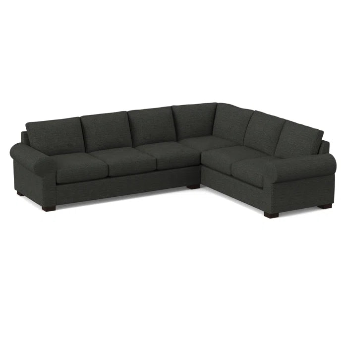 L-Shape Sectional Sofa: 119" Wide Sleeper Corner Sectional(Antic Pepper)