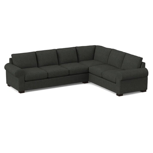 L-Shape Sectional Sofa: 119" Wide Sleeper Corner Sectional(Antic Pepper)