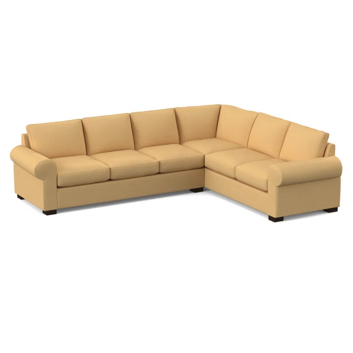 L-Shape Sectional Sofa: 119" Wide Sleeper Corner Sectional(Dorset Camel)