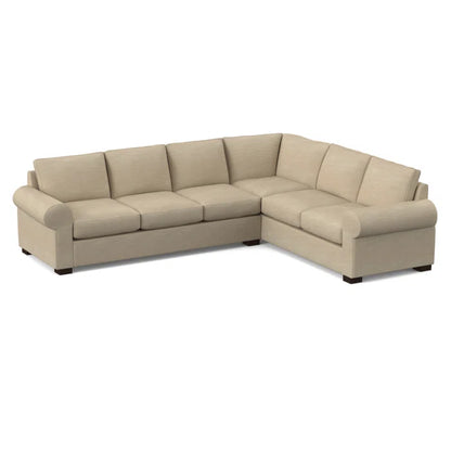 L-Shape Sectional Sofa: 119" Wide Sleeper Corner Sectional(Ridgecrest Putty)
