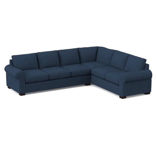 L-Shape Sectional Sofa: 119" Wide Sleeper Corner Sectional(Archetype Admiral)