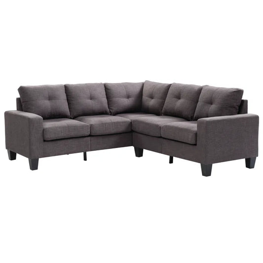 L-Shape Sectional Sofa: 14 - Piece Upholstered Sectional(Ash Gray)
